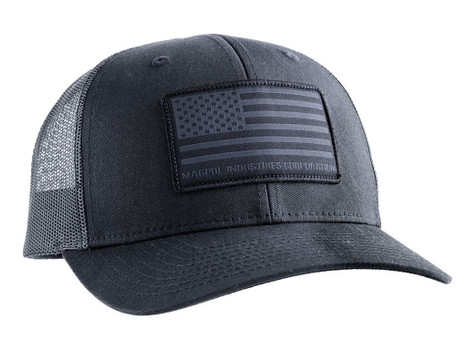 Magpul MAG1215-001 Standard Black Adjustable Snapback OSFA Structured Woven American Flag Patch