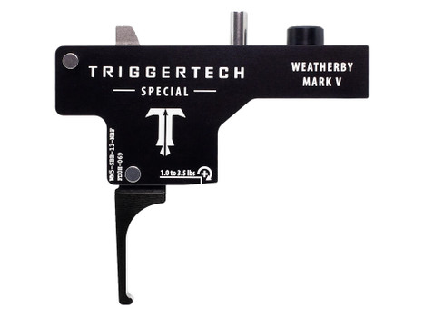 TriggerTech WM5SBB13NBF Special Single-Stage Flat Trigger with 1-3.50 lbs Draw Weight & Black PVD Finish for Weatherby Mark V