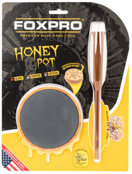 Foxpro HPSLATE Honey Pot  Friction Call Attracts Turkeys Natural Honey Locust WoodSlate UPC: 831621007488