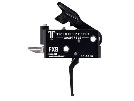 TriggerTech ARFTBB36NNF Adaptable Two-Stage Flat Trigger with 3.50-6 lbs Draw Weight & Black PVD Finish for FN FX9