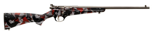 Savage Arms 13801 Rascal  22 LR Caliber with 1rd Capacity 16.12 Barrel Matte Blued Metal Finish  American Flag Synthetic Stock Right Hand Youth UPC: 062654138010