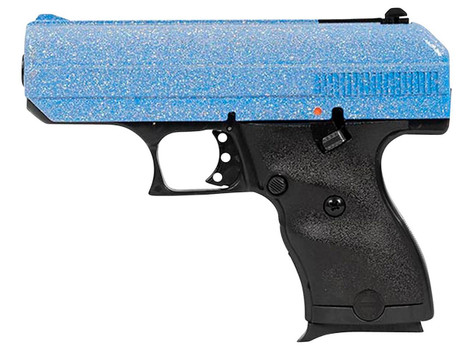 HiPoint 916BLSP C9  9mm Luger 81 3.50 Black Steel Barrel HydroDipped Blue Sparkle Serrated Slide Black Polymer Frame Black Polymer Grips UPC: 752334900739