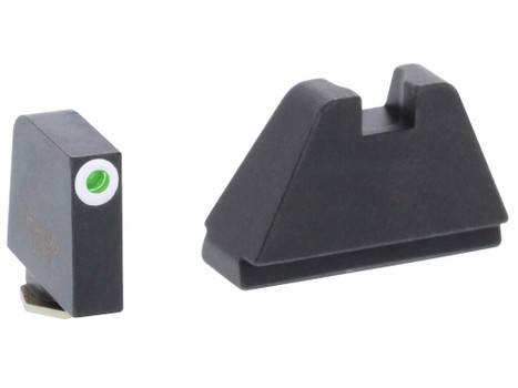 AmeriGlo GL482 Optic Compatible Sight Set for Glock 5XL Tall Green Tritium White Outline Front Sight-Black Rear Sight