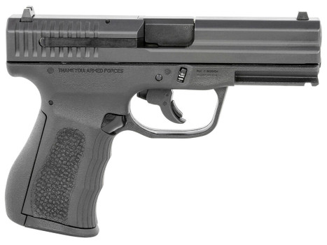 FMK G9C1G2BSSCM 9C1 G2 *CA/MA Compliant 9mm Luger 10+1 4" Black Stainless Steel Barrel, Black Serrated Carbon Steel Slide, Black Polymer Frame w/Picatinny Rail, Black Backstrap Grip