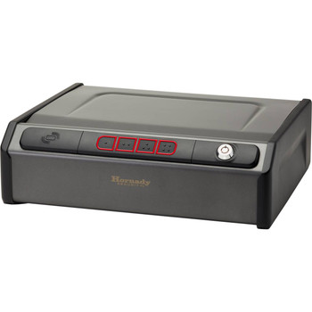 Hornady 97436 Rapid Safe  RFID Access Code Key Entry Gray Steel Holds 2 Handguns UPC: 090255974362