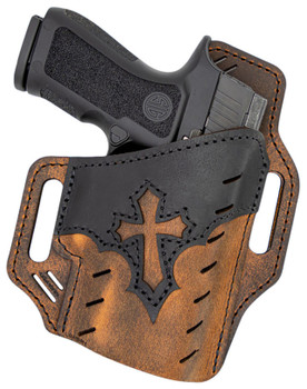 Versacarry UGA4BRN Guardian Arc Angel Edition OWB Size 04 BlackBrown Leather Belt Slide Right Hand UPC: 682541999274