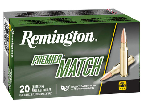 Remington Ammunition 27682 Premier Match 223Rem 52gr Boat Tail Hollow Point 20 Per Box/10 Case