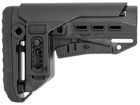 NcStar DLG-130-052 Compact PCP52 Mil-Spec Stock Black Synthetic Collapsible with Adjustable Cheekpiece