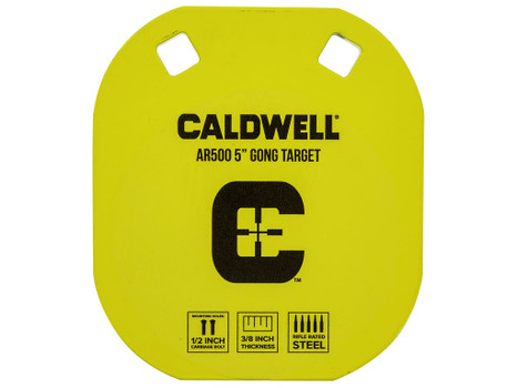 Caldwell 1116700 Gong 5" Yellow AR500 Steel 0.38" Thick Hanging
