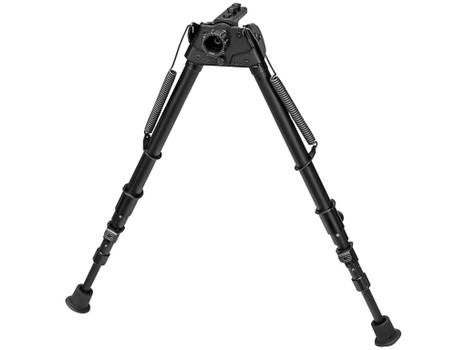 Harris Bipods S-25CM-LOK Swivel 25C M-LOK, 13.5-27", Black Steel/Aluminum, Rubber Feet