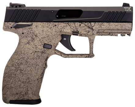 Taurus 1TX22141SP310 TX22  Full Size Full Size 22 LR 101 4 Black Steel Barrel Black Hard Coat Anodized Serrated Slide Flat Dark Earth Polymer Frame wPicatinny Rail UPC: 725327934394