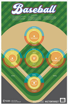 Action Target GSBASE100 Entertainment  Ball Field Paper Hanging 23 x 35 MultiColor 100 Per Box UPC: 816506025894