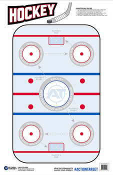 Action Target GSHOCKEY100 Entertainment  Hockeye Paper Hanging 23 x 35 BlueWhite 100 Per Box UPC: 816506025900