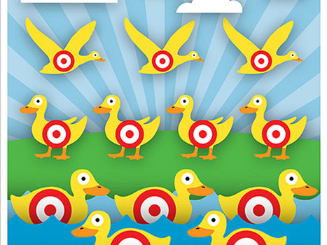 Action Target GSCARDUCK100 Entertainment Ducks Paper Hanging 23" x 35" Multi-Color 100 Per Box