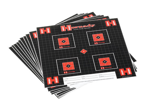 Hornady 9963 LockNLoad Target Grid Hanging Paper Black Red White 10 Pack UPC: 090255299632