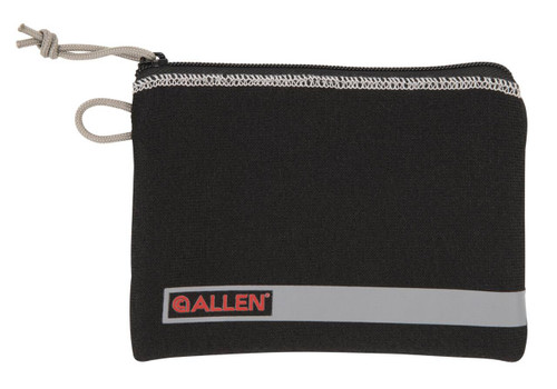Allen 3626 Pistol Pouch  Black Polyester wLockable Zippers ID Label  Fleece Lining Holds Compact Size Handgun 5 L x 7 W Interior Dimensions UPC: 026509064961