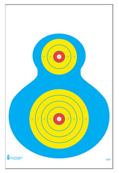 Action Target PRWB1100 High Visibility  Silhouette Paper 19 x 25 BlueYellow 100 Per Box UPC: 816506020745