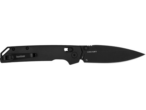 Kershaw 2038BLK Iridium 3.40" Folding Spear Point Plain Satin/Stonewashed D2 Steel Blade/ Gray Anodized Aluminum Handle Includes Pocket Clip