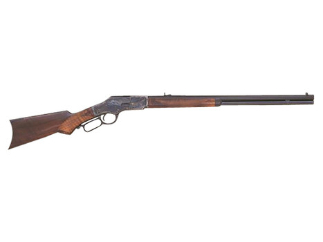 Cimarron CA277 1873 Deluxe Full Size 45 Colt (Long Colt) 12+1 24" Blued Octagon Barrel, Color Case Hardened Stainless Steel Receiver, Fixed w/Pistol Grip Walnut Stock, Right Hand