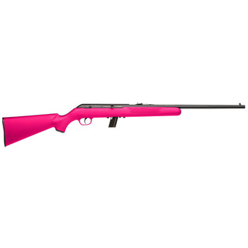 Savage Arms 40218 64 F 22 LR 101 21 Blued BarrelRec Drilled  Tapped Pink Synthetic Stock Open Sights UPC: 062654402180