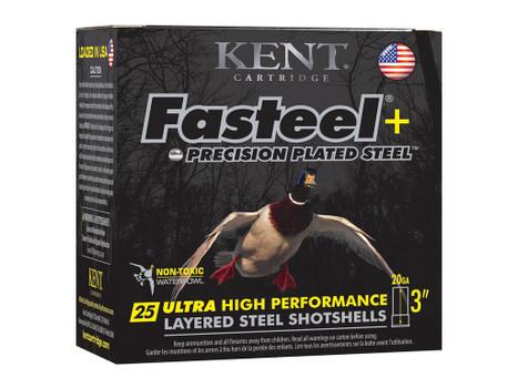 Kent Cartridge K203FSP282X4 Fasteel + 20 Gauge 3" 1 oz 2/4 Shot 25 Per Box/ 10 Case