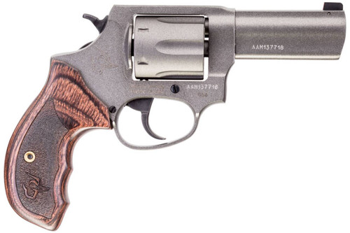 Taurus 28563CNS 856 Defender 38 Special P Caliber with 3  Barrel 6rd Capacity Cylinder Overall Tungsten Gray Cerakote Finish Steel Altamont Wood Grip  Night Front Sight UPC: 725327933908