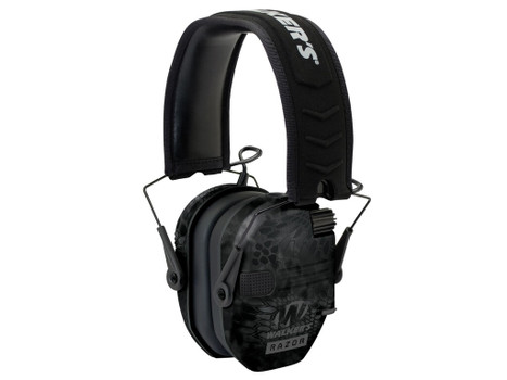 Walker's GWPRSEMYP Razor Slim Electronic Muff 23 dB,Over the Head, Typhoon Camo/Black Polymer