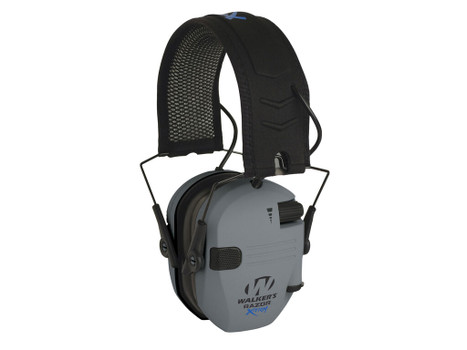 Walker's GWPXDRSEMG Razor X-TRM Digital Electronic Muff 21 dB Over the Head Gray/Black Polymer