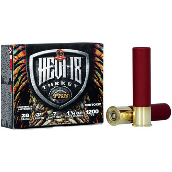 HEVIShot HS7287 HEVI18 TSS Turkey 28 Gauge 3 1 14 oz Tungsten 7 Shot 5 Per Box 10 UPC: 604544690118