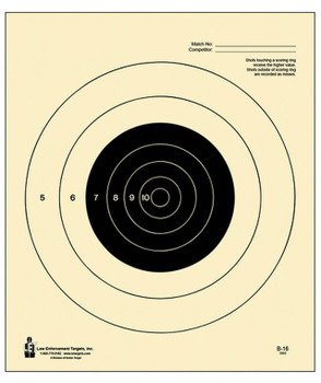 Action Target B16100 Competition NRA Slow Fire Bullseye Tagboard Hanging 25 yds Handgun 10.50 x 12 BlackWhite 100 Per Box UPC: 810035960374