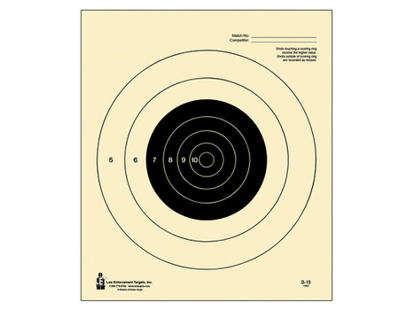 Action Target B16100 Competition NRA Slow Fire Bullseye Tagboard Hanging 25 yds Handgun 10.50" x 12" Black/White 100 Per Box