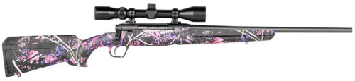 Savage Arms 57476 Axis XP Compact 6.5 Creedmoor 41 20 Matte Black BarrelRec Muddy Girl Synthetic Stock Includes Weaver 39x40mm Scope UPC: 011356574763