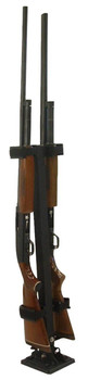 Rugged Gear 10082 Floor Mount Gun Rack  2 RifleShotgun Black Metal UPC: 786602100828