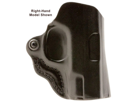 DeSantis Gunhide 019BB7WZ0 Mini Scabbard OWB Black Leather Belt Slide Fits Springfield Prodigy w/wo Red Dot Fits 4.25" Barrel Left Hand