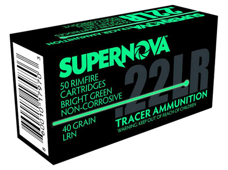 Supernova PMSN22LRG Green Tracer Non-Corrosive 22LR 40gr Lead Round Nose 50 Per Box/100 Case