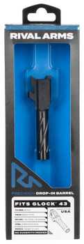 Rival Arms RA20G301A Precision V1 DropIn Barrel 9mm Luger 3.41 Black PVD Finish 416R Stainless Steel Material for Glock 43 UPC: 788130028360