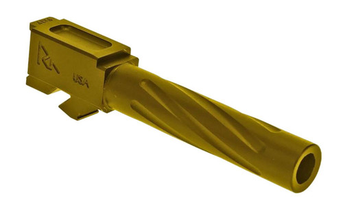 Rival Arms RA20G101E Precision V1 DropIn Barrel 9mm Luger 4.49 Gold PVD Finish 416R Stainless Steel Material for Glock 17 Gen34 UPC: 788130029886