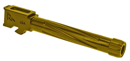 Rival Arms RA20G104E Precision V1 DropIn Barrel 9mm Luger 4.49 Gold PVD Finish 416R Stainless Steel Material with Threading for Glock 17 Gen5 UPC: 788130029930