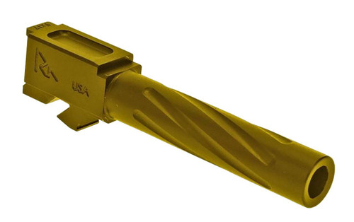 Rival Arms RA20G201E Precision V1 DropIn Barrel 9mm Luger 4.02 Gold PVD Finish 416R Stainless Steel Material for Glock 19 Gen34 UPC: 788130029954