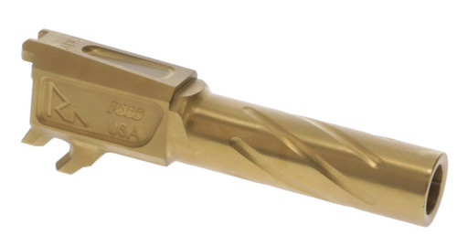 Rival Arms RA20P101E Precision DropIn Barrel 9mm Luger 3.70 Gold PVD Finish 4340H Steel Material for Sig P365XL UPC: 788130031353