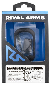 Rival Arms RARA70G121A Two Piece Magwell  Compatible wGen5  Glock 17223435 Black Anodized Aluminum UPC: 788130032053