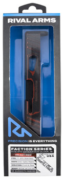 Rival Arms RARA12G206A Faction Series Slide A1 with Docter Cut Cerakote Ready Red 174 Stainless Steel for Glock 19 Gen4 UPC: 788130028704