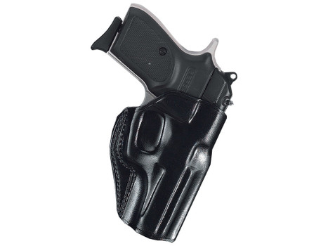 Galco SG858B Stinger OWB Black Leather Belt Slide Fits S&W M&P .380 Shield EZ Fits 3-3.30" Barrel Right Hand