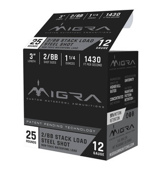MIGRA WTRFWL STEEL 12G 3" 2-BB 25B UPC: 683828726576