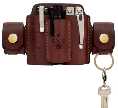 1791 Gunleather MNASMFCHNA EDC Mini Action Snap OWB Chestnut Leather Belt Loop Ambidextrous UPC: 810102211057
