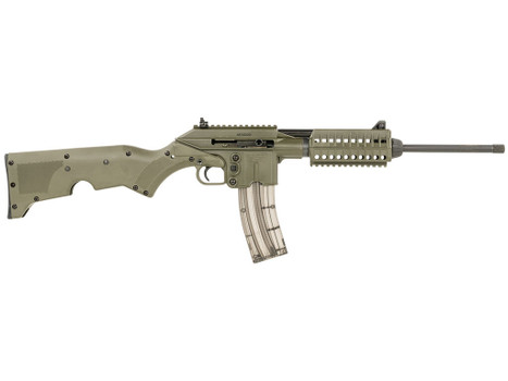 Kel-Tec SU22CAGRN SU22 Full Size 22 LR 26+1 16.10" Black Threaded Barrel, OD Green Picatinny Rail Polymer Receiver, OD Green Synthetic w/Storage Compartment Stock