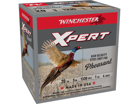Winchester Ammo WEXP2034 Xpert Pheasant Lead Free High Velocity 20Gauge 3" 1oz 4Shot 25 Per Box/10 Case