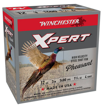 Winchester Ammo WEXP123H4 Xpert Pheasant Lead Free High Velocity 12 Gauge 3 1 14 oz 4 Shot 25 Per Box 10 Case UPC: 020892027046