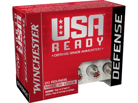Winchester Ammo RED40HP USA Ready 40S&W 170gr Hex Vent Hollow Point 20 Per Box/10 Case