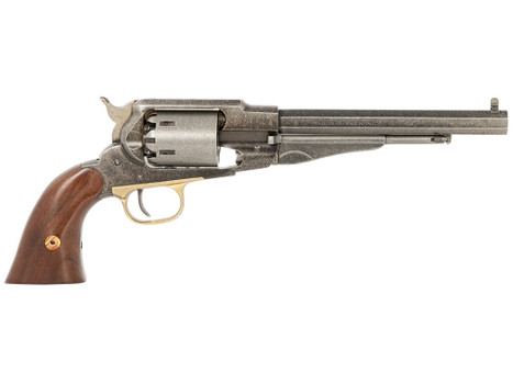 Pietta PF58OW448 1858 Old West 44 Cal 8" 6rd Old Silver Frame, Cylinder & Barrel, Walnut Grip